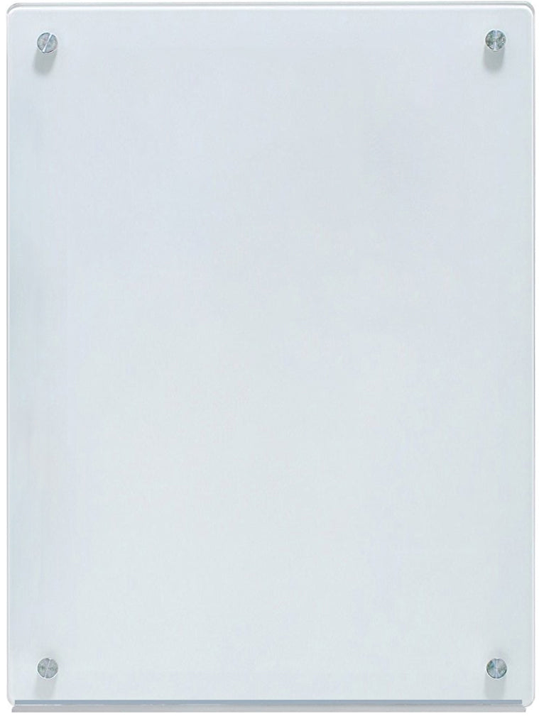 White Glass Dry-Erase Board - Includes Board and Aluminum Marker Tray