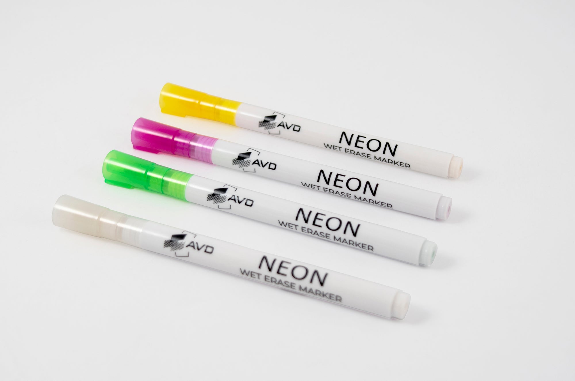 Neon Wet Erase Markers, Set of 4 (Yellow, Purple, Green, White) 