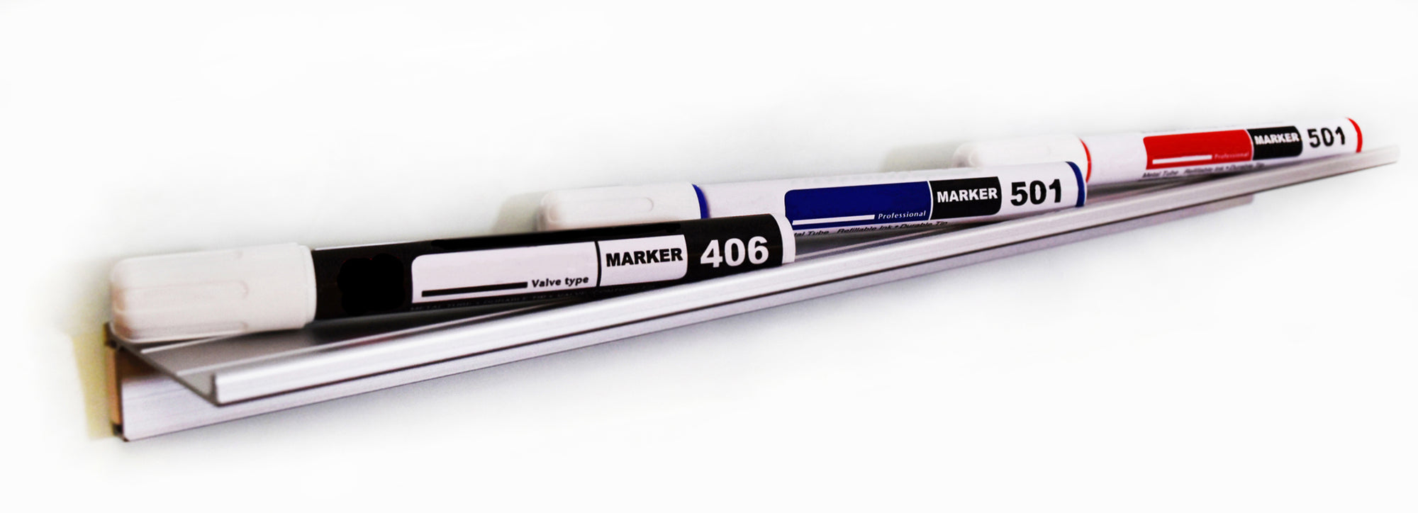 Audio-Visual Direct Magnetic Marker Tray for Glass Dry-Erase Boards - 15.75 L x 2.5 W Inches