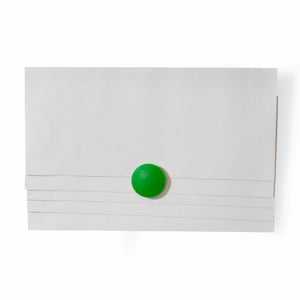High Powered Magnets for Glass Dry-Erase Boards, Set of 5 Green.  Holding Envelopes on glass board. 