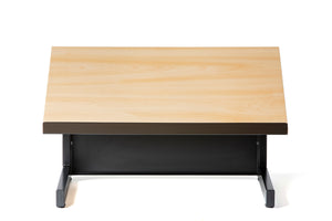 Audio-Visual Direct Tabletop Lectern for online zoom presentations with storage ledge for laptops or presentation supplies. 