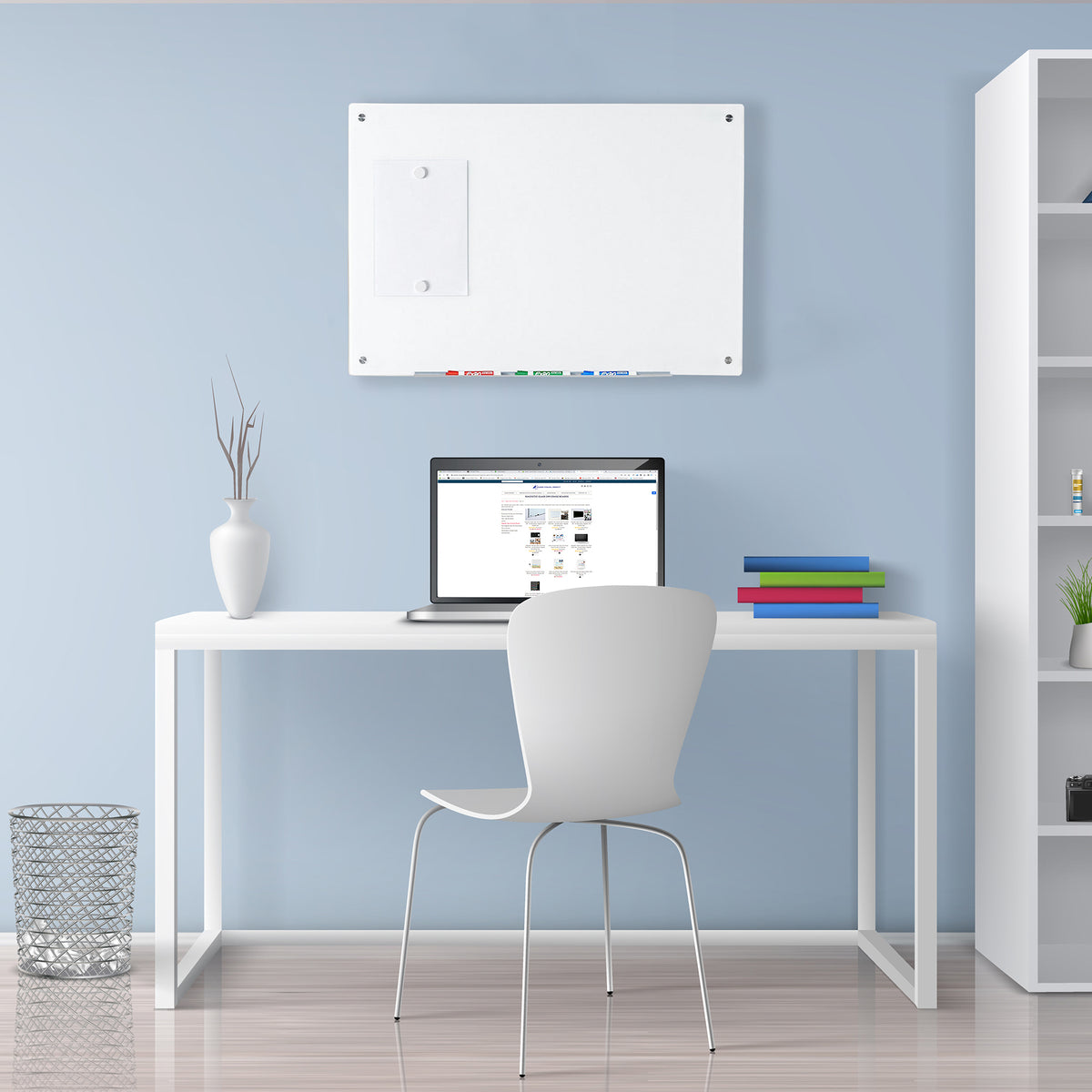 Audio-Visual Direct Premium Ultra-White Magnetic Glass Board (48 x 36)