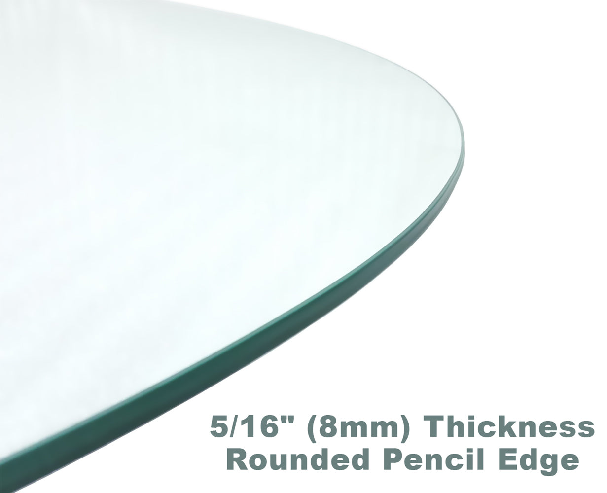 Audio-Visual Direct Tempered Glass Table Top with Rounded Edge