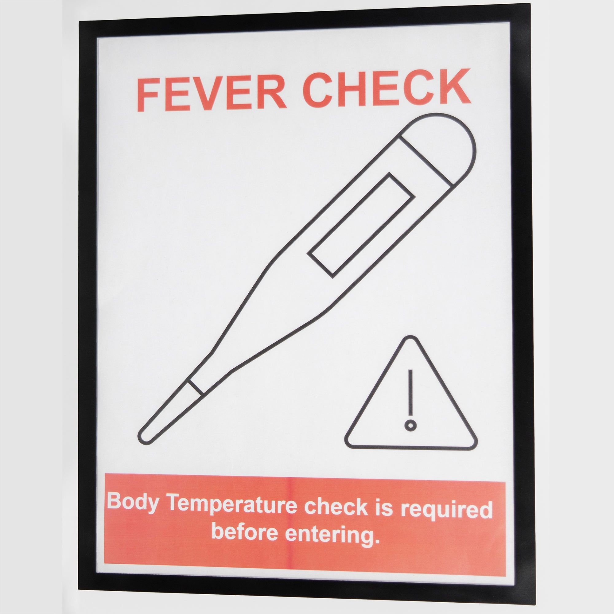 Sign holder for glass. 
