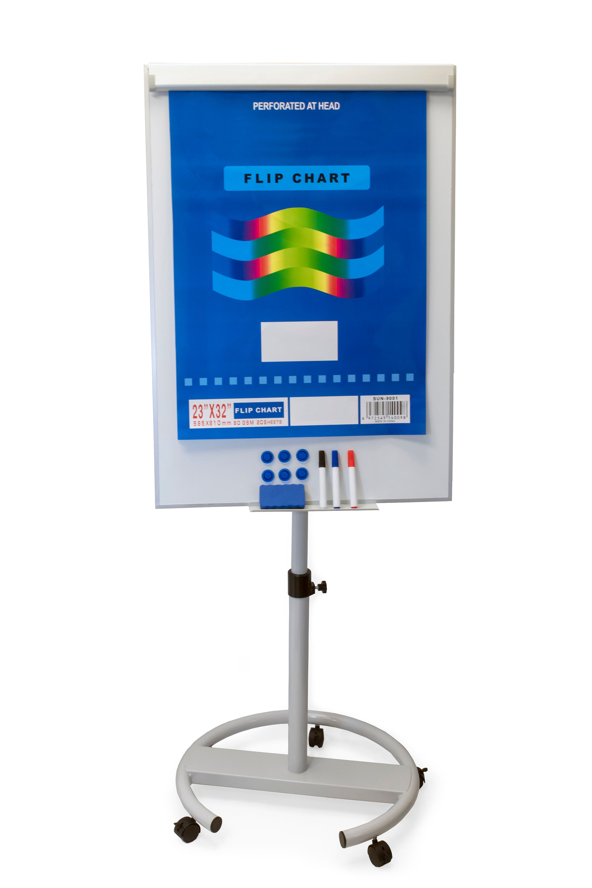 Heavy-Duty Mobile Magnetic Dry-Erase Flipchart Easel