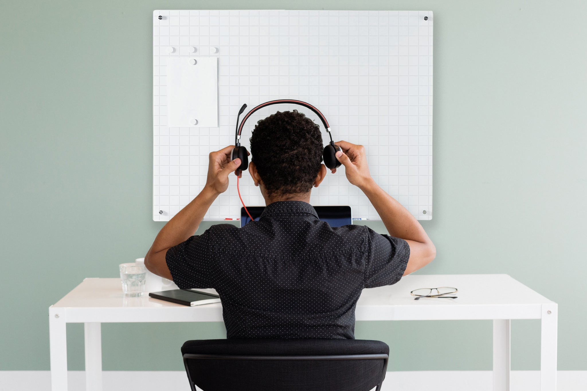 Audio-Visual Direct® | Glass Ultra White Grid Dry Erase Boards