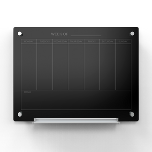 Magnetic Weekly Calendar Dry- Erase Board Set - Includes Board, Magnets, and Marker Tray
