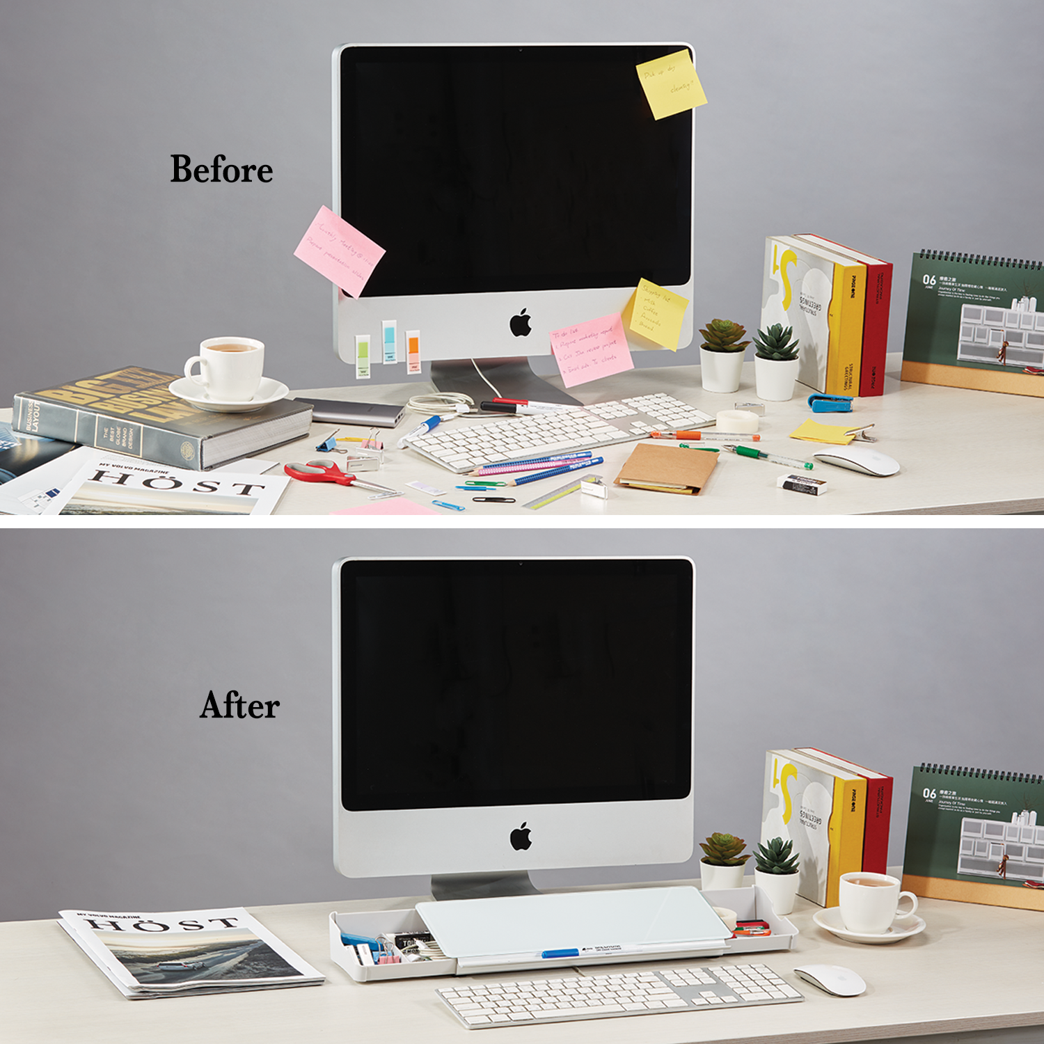 Computer Sidebar For Notes Amazon Audio-Visual Direct® | Desktop Organizer & Storage Notepad