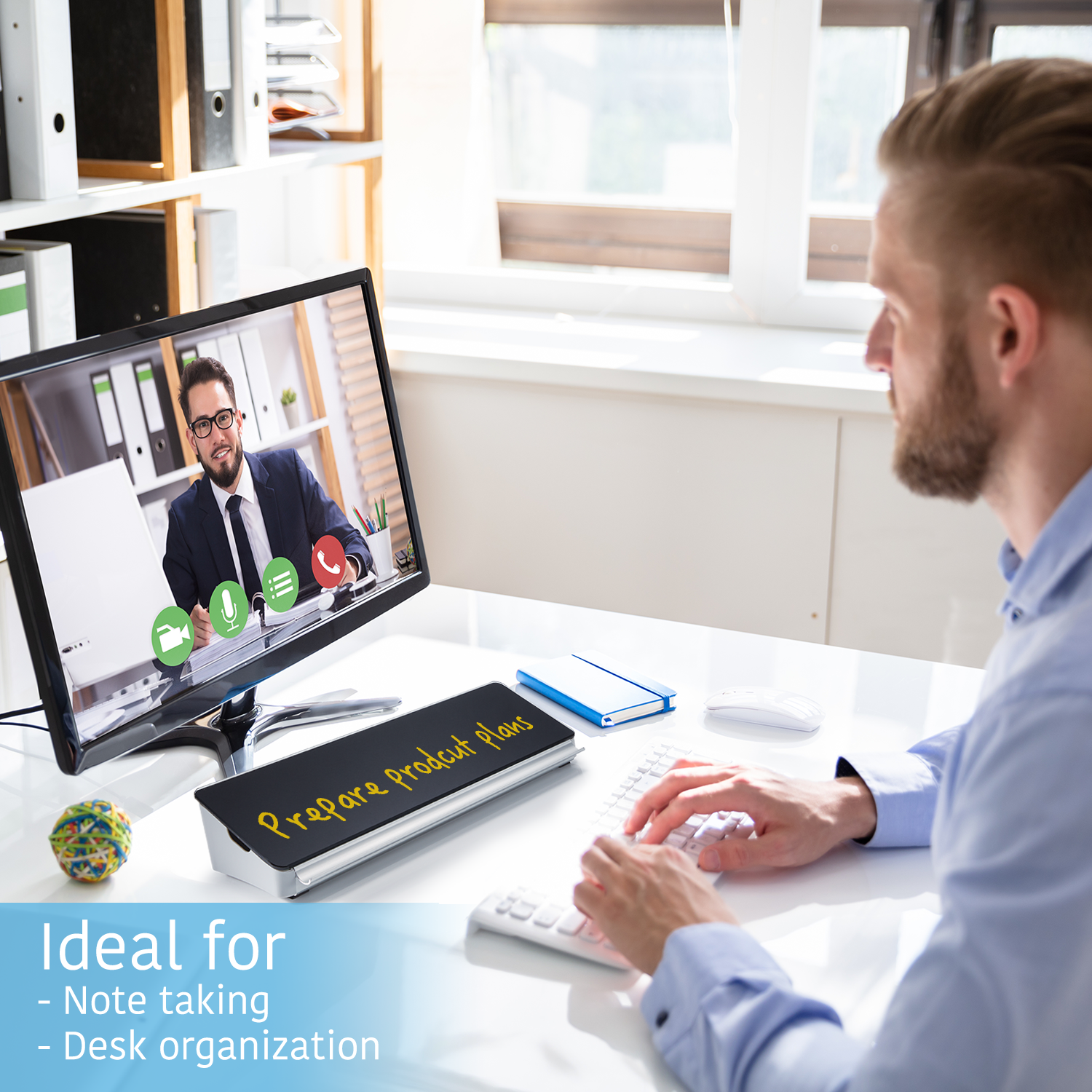 Audio-Visual Direct® | Desktop Organizer & Storage Notepad