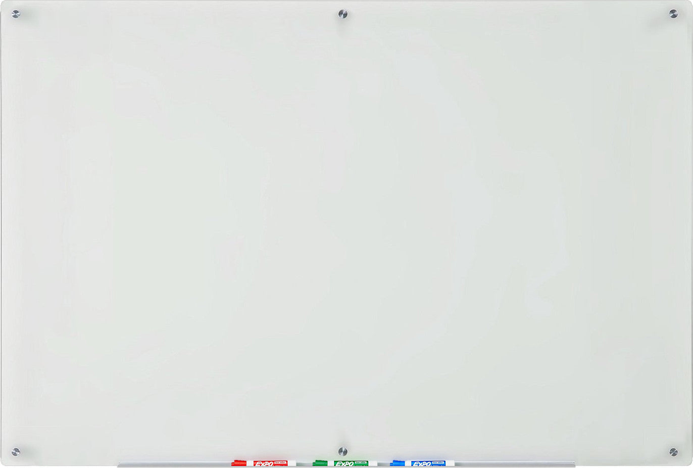 Frosted Glass Dry-Erase Board with Aluminum Marker Tray (Non-Magnetic).