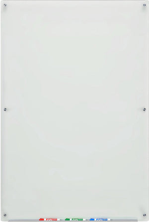 Frosted Glass Dry-Erase Board with Aluminum Marker Tray (Non-Magnetic).