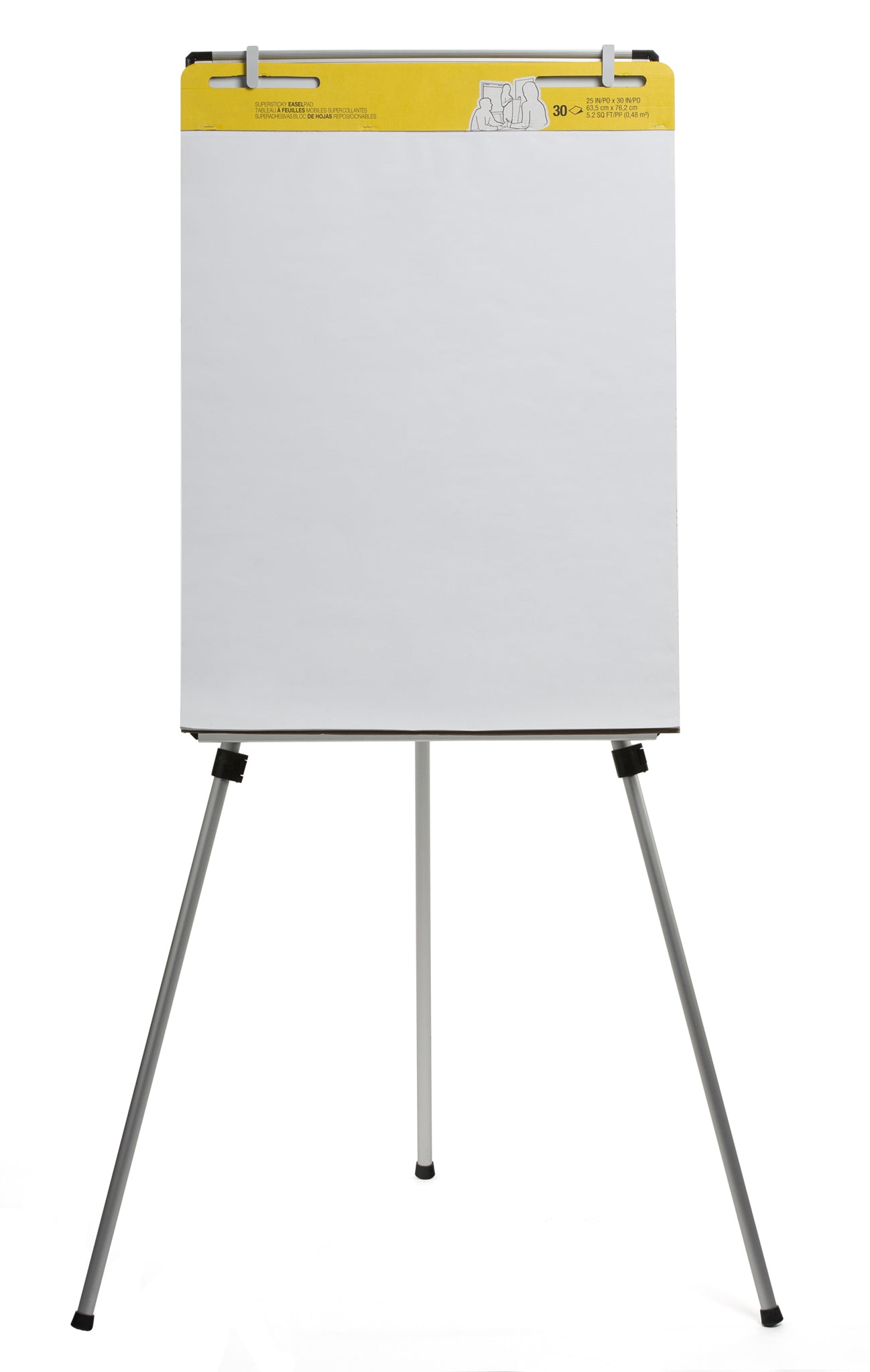 Free Standing White board. Holding a 3m easel pad with the included 2 pad holders. 