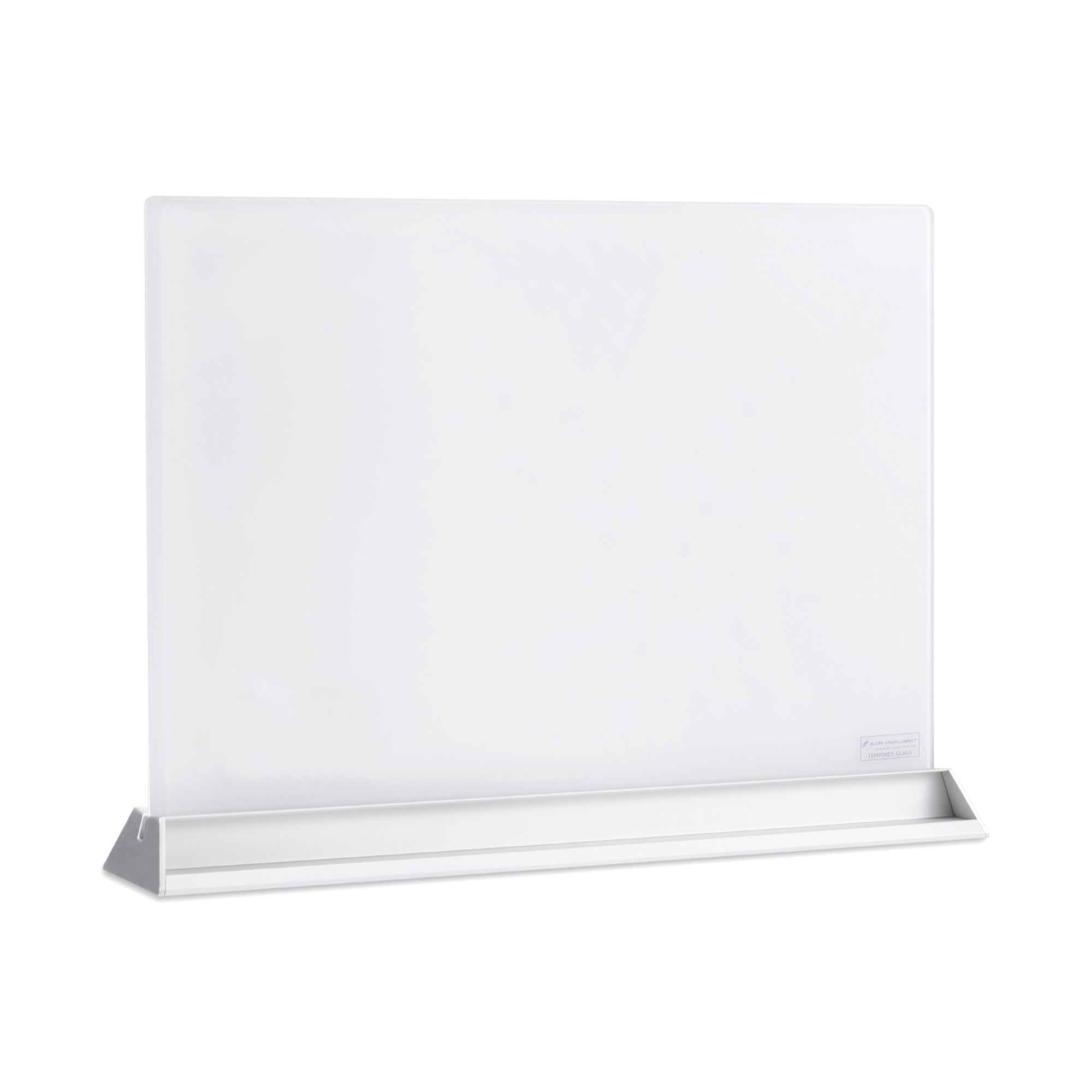 Audio-Visual Direct Glass Dry-Erase Board Divider for Desktop.