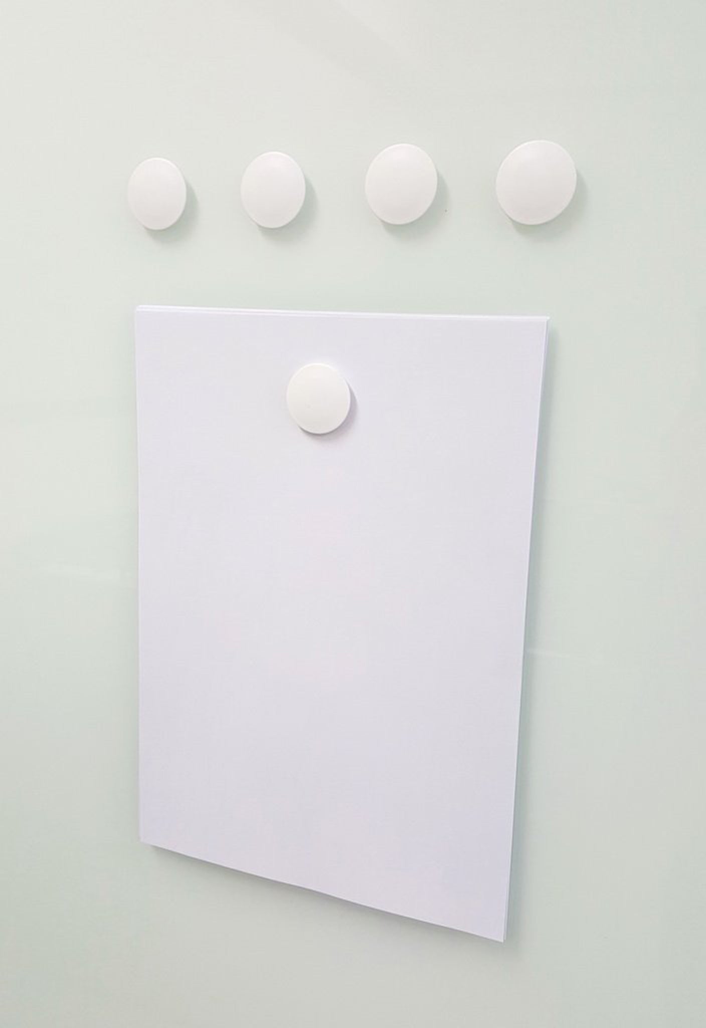 High Powered Magnets for Glass Dry-Erase Boards, Set of 5 White Neodymium Magnets 