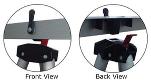 Pack of 4-Lightweight Aluminum Flip-Chart Presentation Easel, Black (4 Pack).