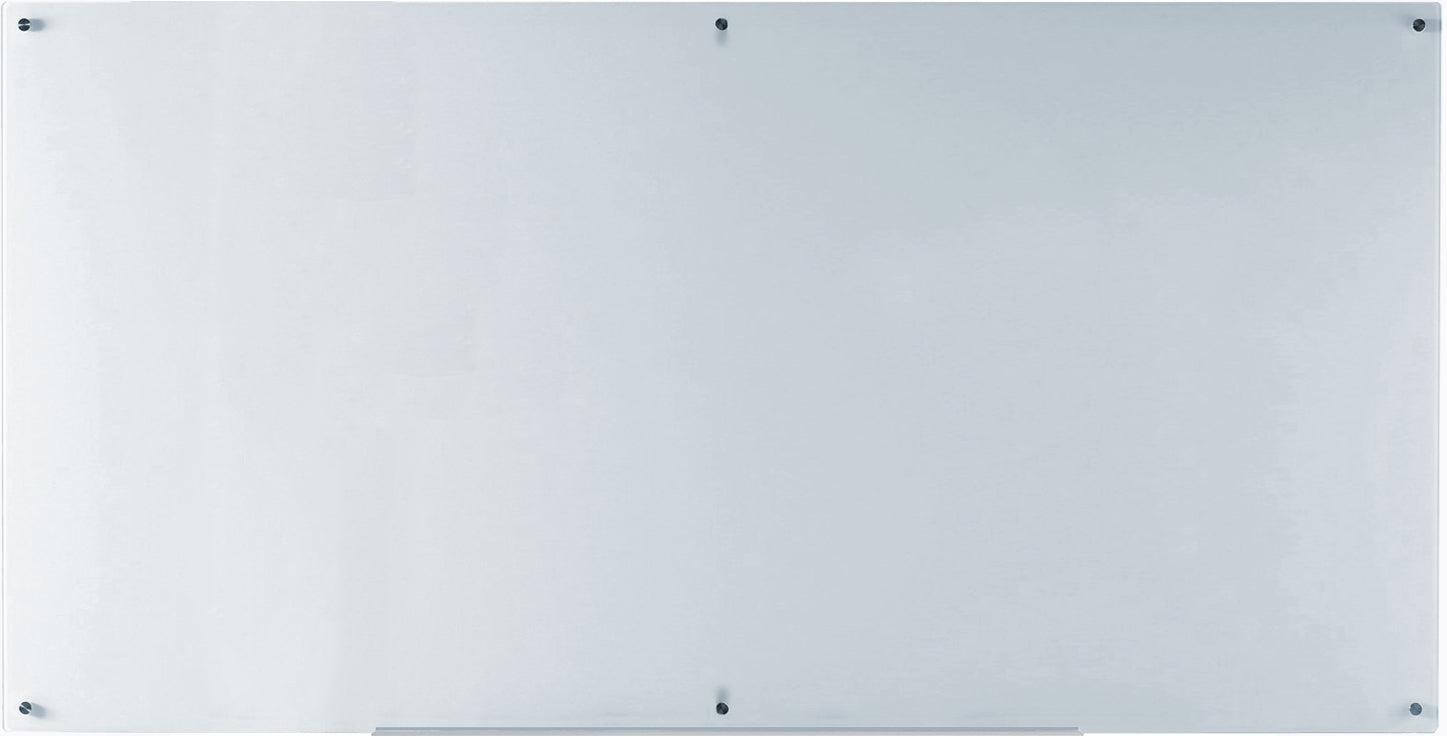 White Glass Dry-Erase Board - Includes Board and Aluminum Marker Tray.