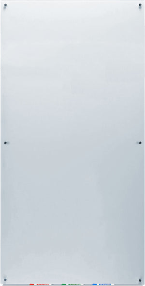 White Glass Dry-Erase Board - Includes Board and Aluminum Marker Tray.