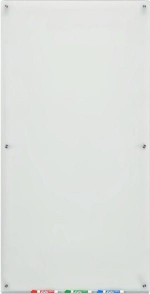 Frosted Glass Dry-Erase Board with Aluminum Marker Tray (Non-Magnetic).