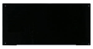 Magnetic Black Glass Dry-Erase Board Set - Includes Board, Magnets, and Marker Tray. 36" x 72" Wall Mounted 