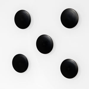 High Powered Magnets for Glass Dry-Erase Boards, Set of 5 Black. 