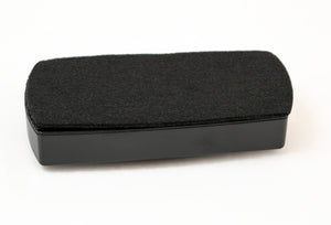 Black Magnetic Erasers for Glass Dry Erase Boards. Neodymium magnets for a secure hold. Replaceable felt backing .