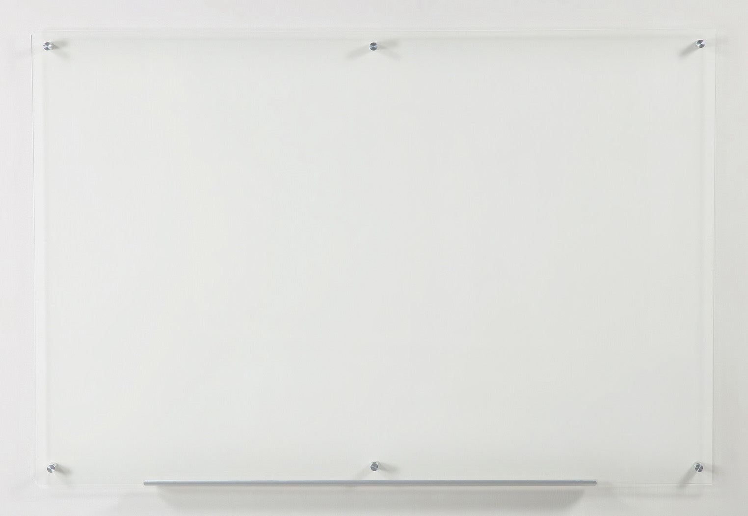 Ultra Clear Glass Dry-Erase Board With Aluminum Marker Tray.