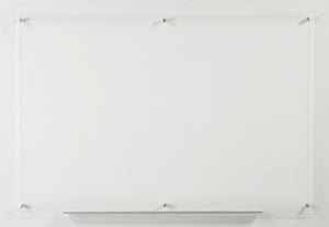 Ultra Clear Glass Dry-Erase Board With Aluminum Marker Tray.