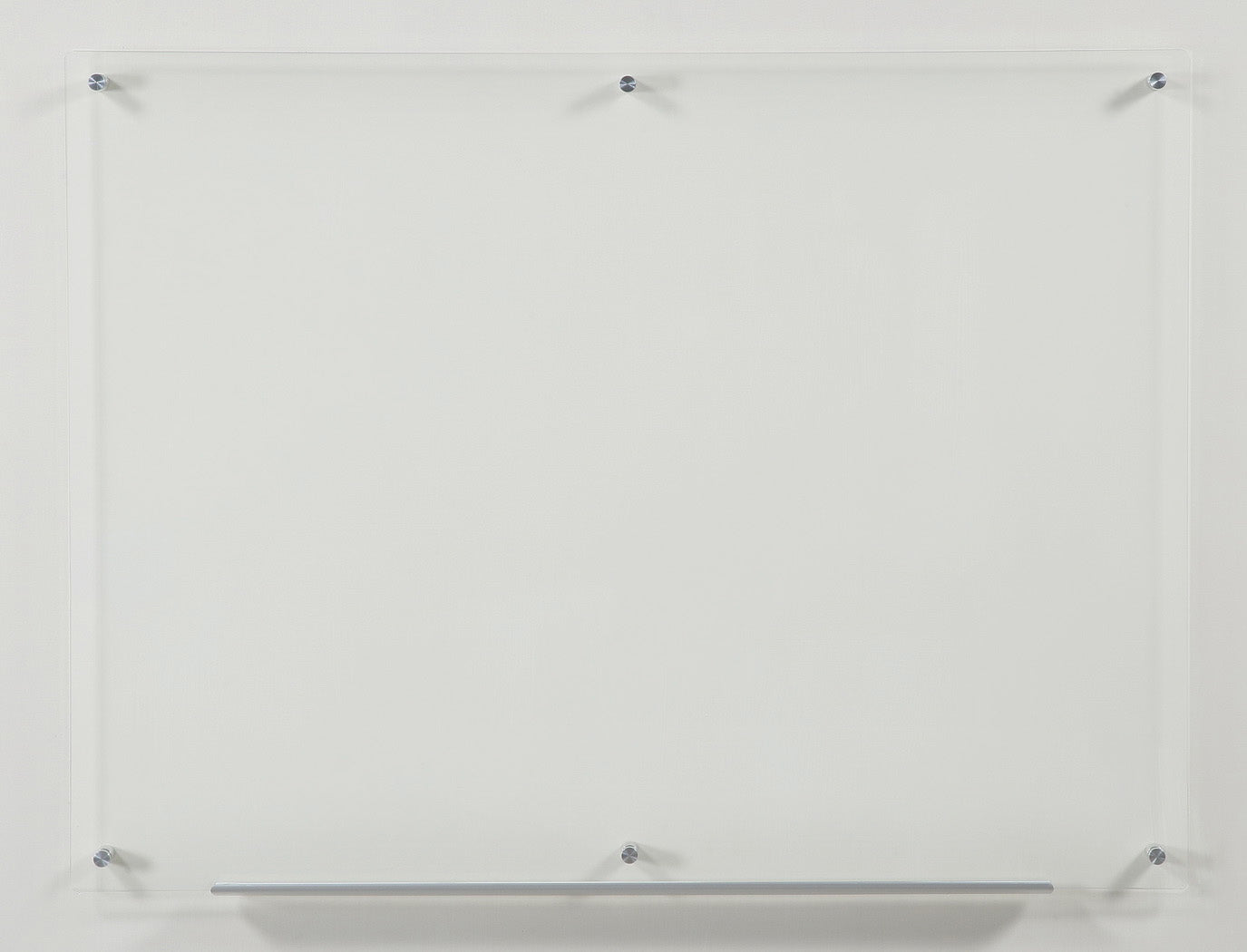 Ultra Clear Glass Dry-Erase Board With Aluminum Marker Tray.