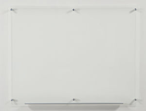 Ultra Clear Glass Dry-Erase Board With Aluminum Marker Tray.