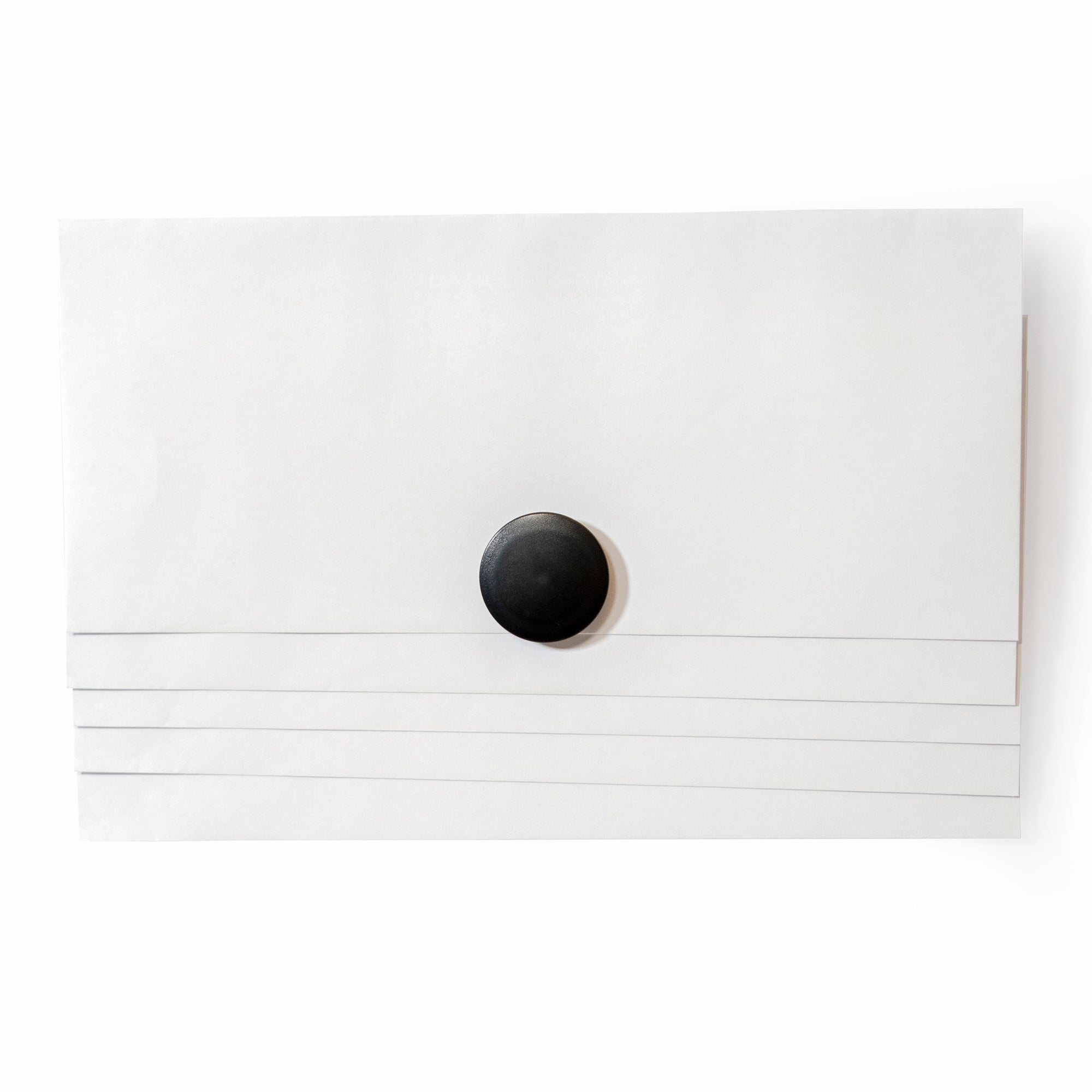 High Powered Magnets for Glass Dry-Erase Boards, Set of 5 Black. 