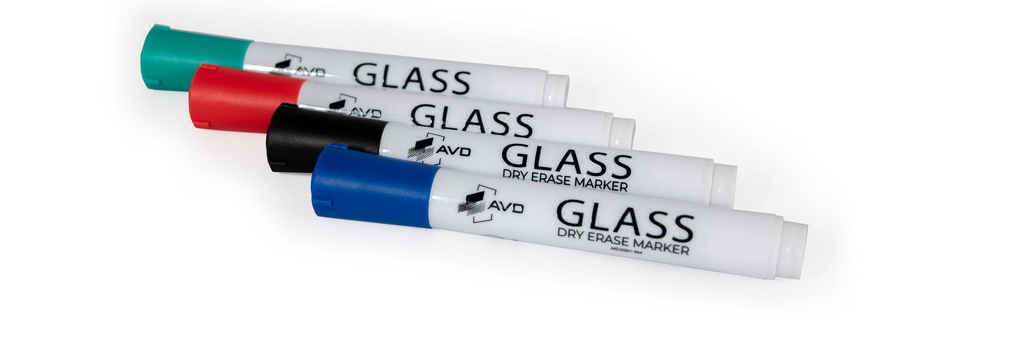 Audio Visual Direct Dry Erase Markers for Glass Boards  Set of 4 ( Red, Blue, Green , Black)