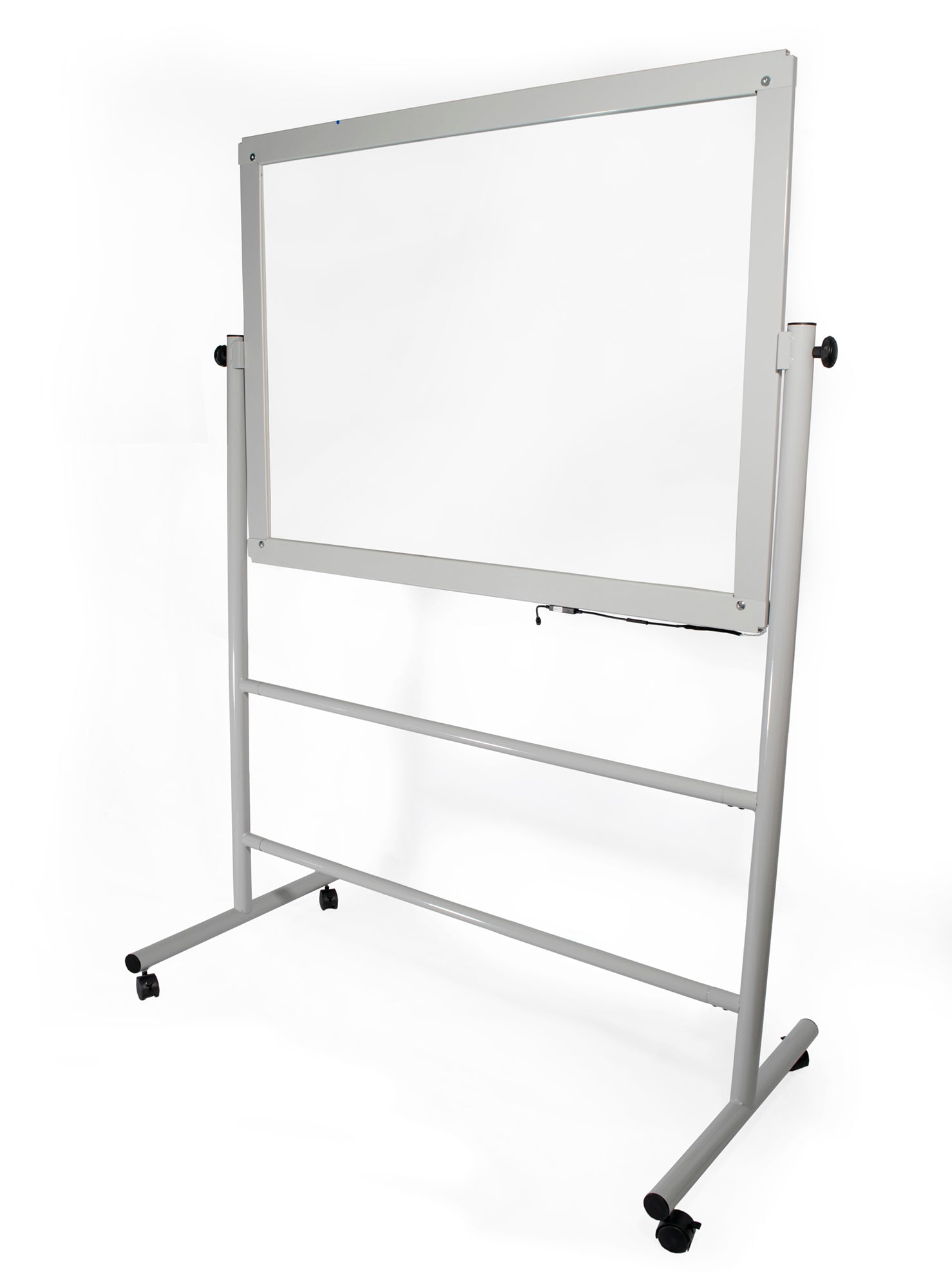 Mobile Magnetic Dry-Erase Easel w/ Pen Tray, Black Stand