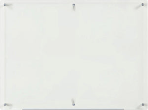 Ultra Clear Glass Dry-Erase Board With Aluminum Marker Tray.