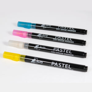 Pastel Dry Erase Markers, Set of 4. Pink, Blue, Yellow, White. 
