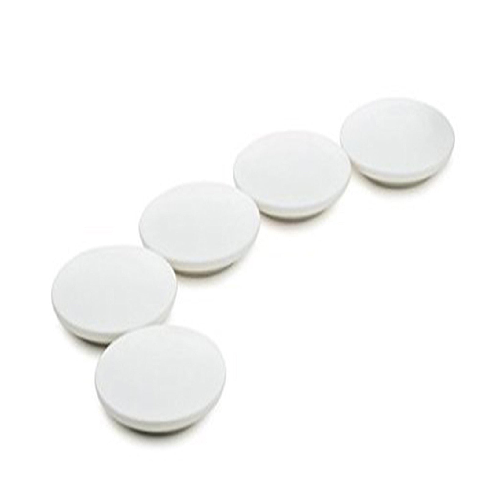 High Powered Magnets for Glass Dry-Erase Boards, Set of 5 White Neodymium Magnets 