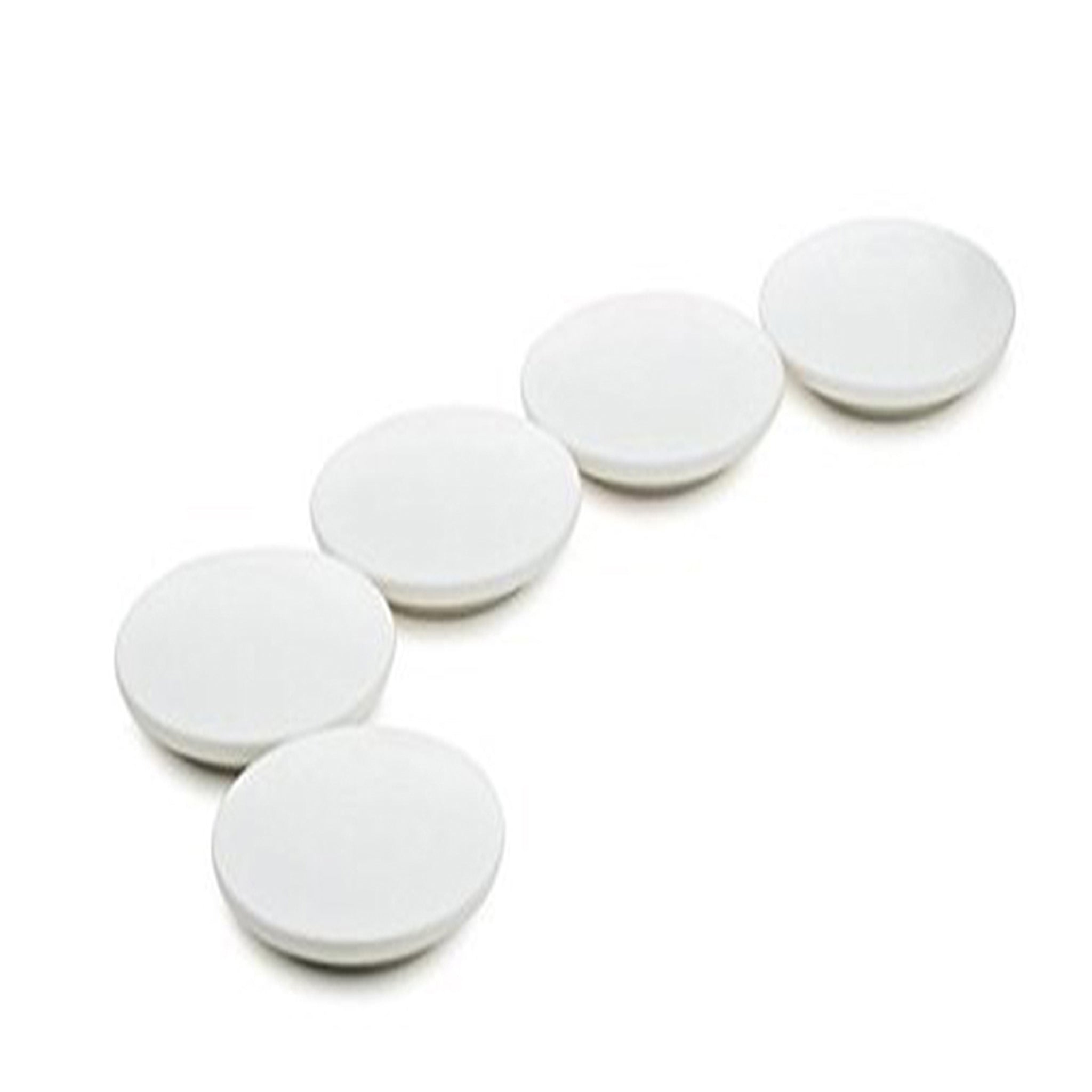 White Magnets for Audio-Visual Direct Magnetic Glass Dry-Erase Boards, Set  of 5