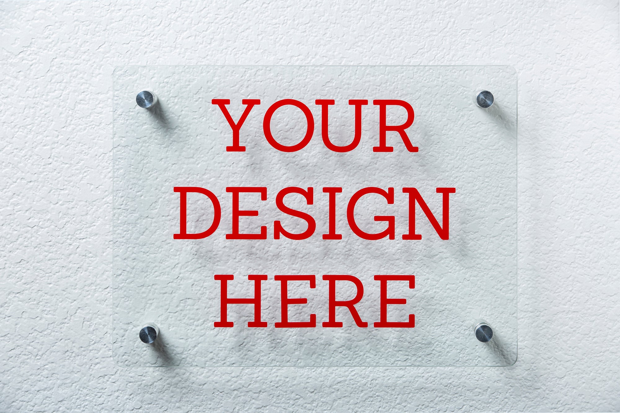 Clear Glass Floating Sign Frame 12