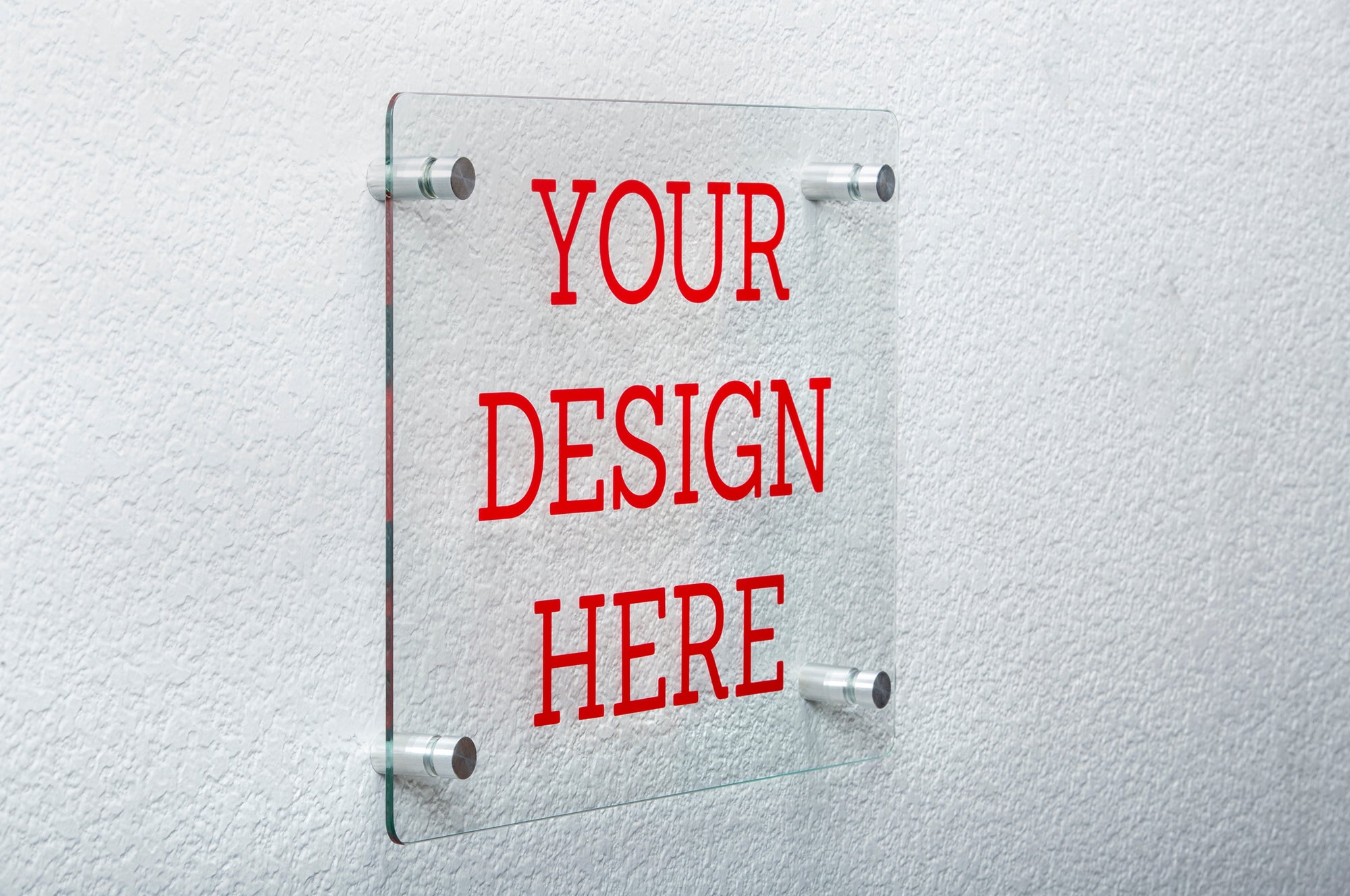 Clear Glass Floating Sign Frame 12" x 16".