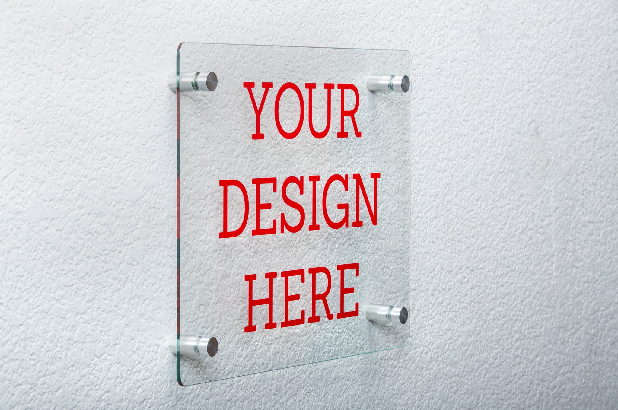 Clear Glass Floating Sign Frame 12