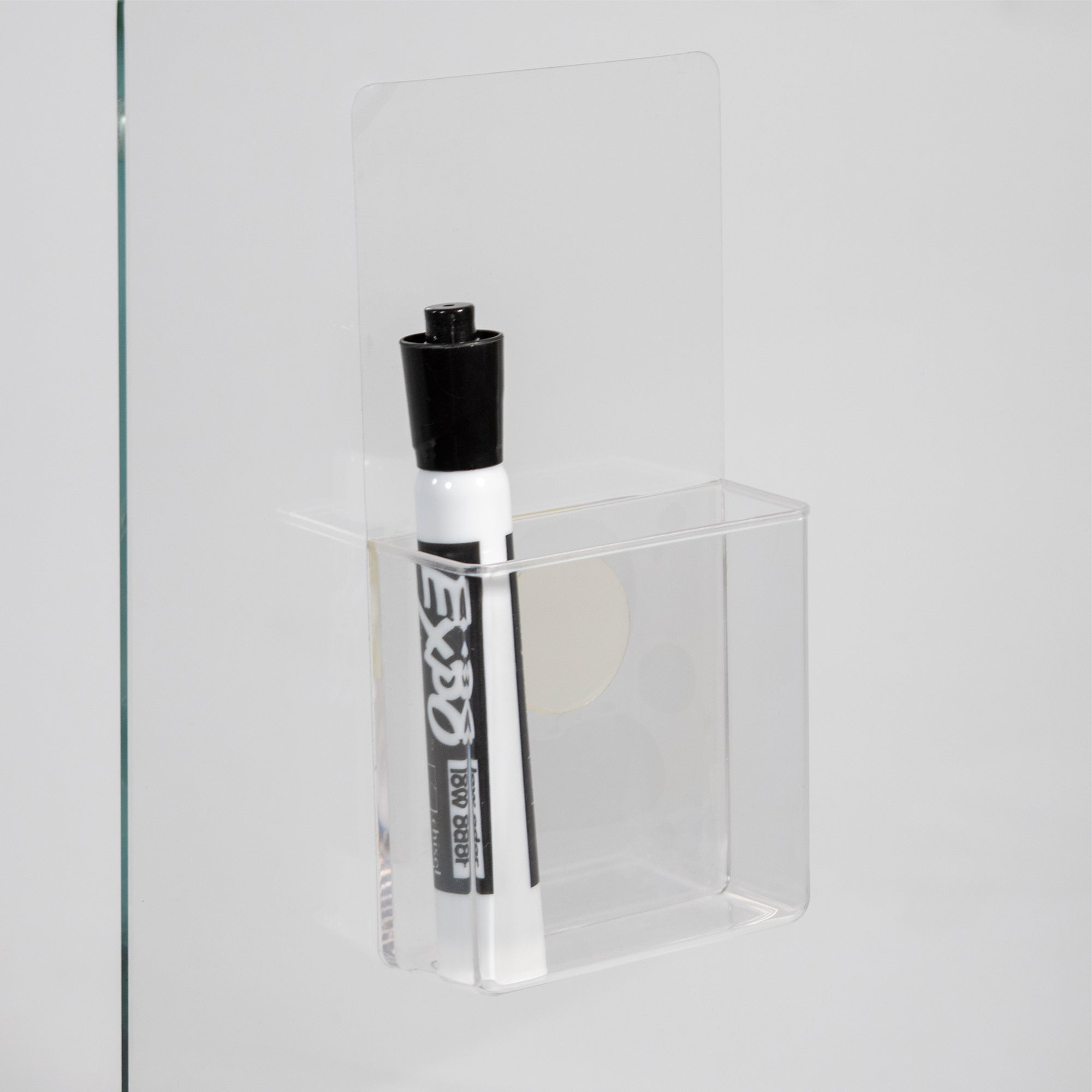 Reusable Clear Marker Holder, Set of 2. For Non-magnetic boards. 
