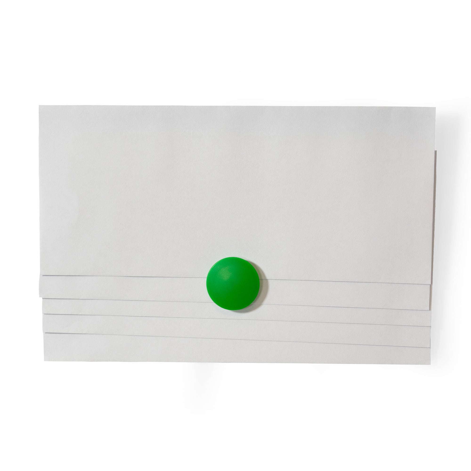 High Powered Magnets for Glass Dry-Erase Boards, Set of 5 Green.  Holding Envelopes on glass board. 